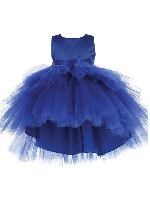 Baby Girls Royal Blue Hi-Low Multi Level Ruffle Tutu Flower Girl Dress 6-24M - SophiasStyle.com